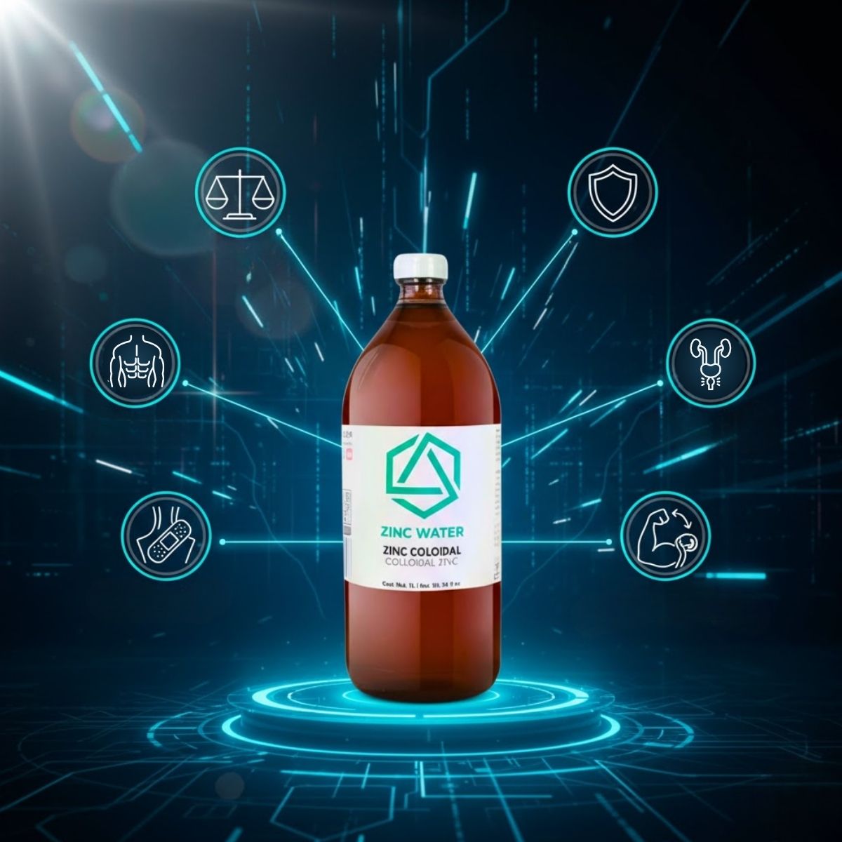 Zinc Coloidal, 1 Litro, Horux