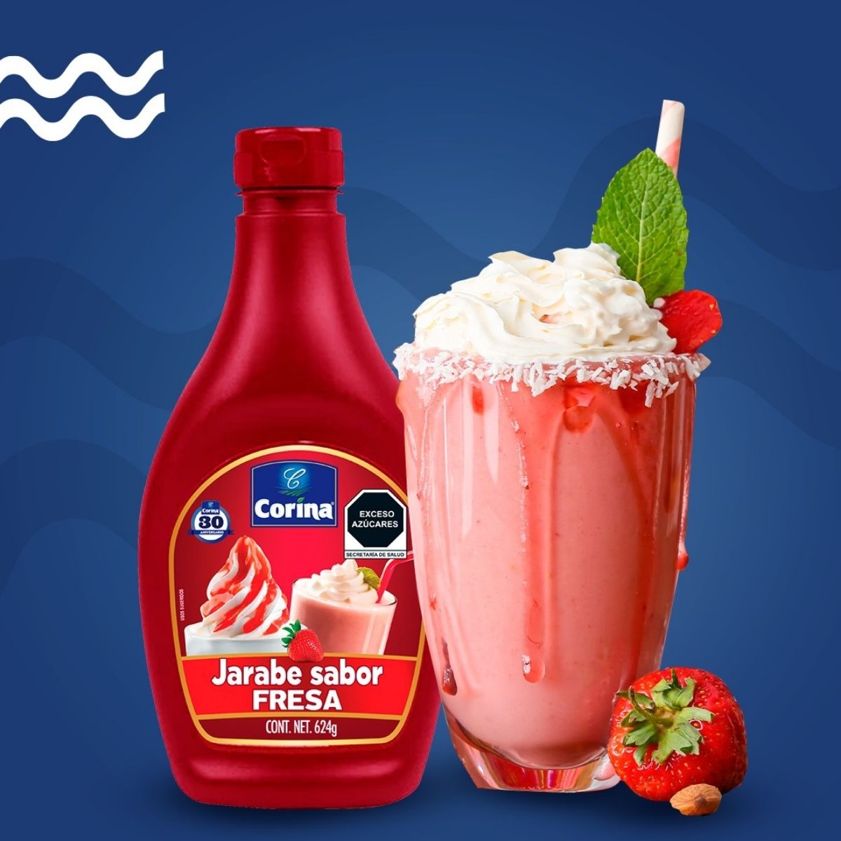 JARABE SABOR FRESA CORINA 624G