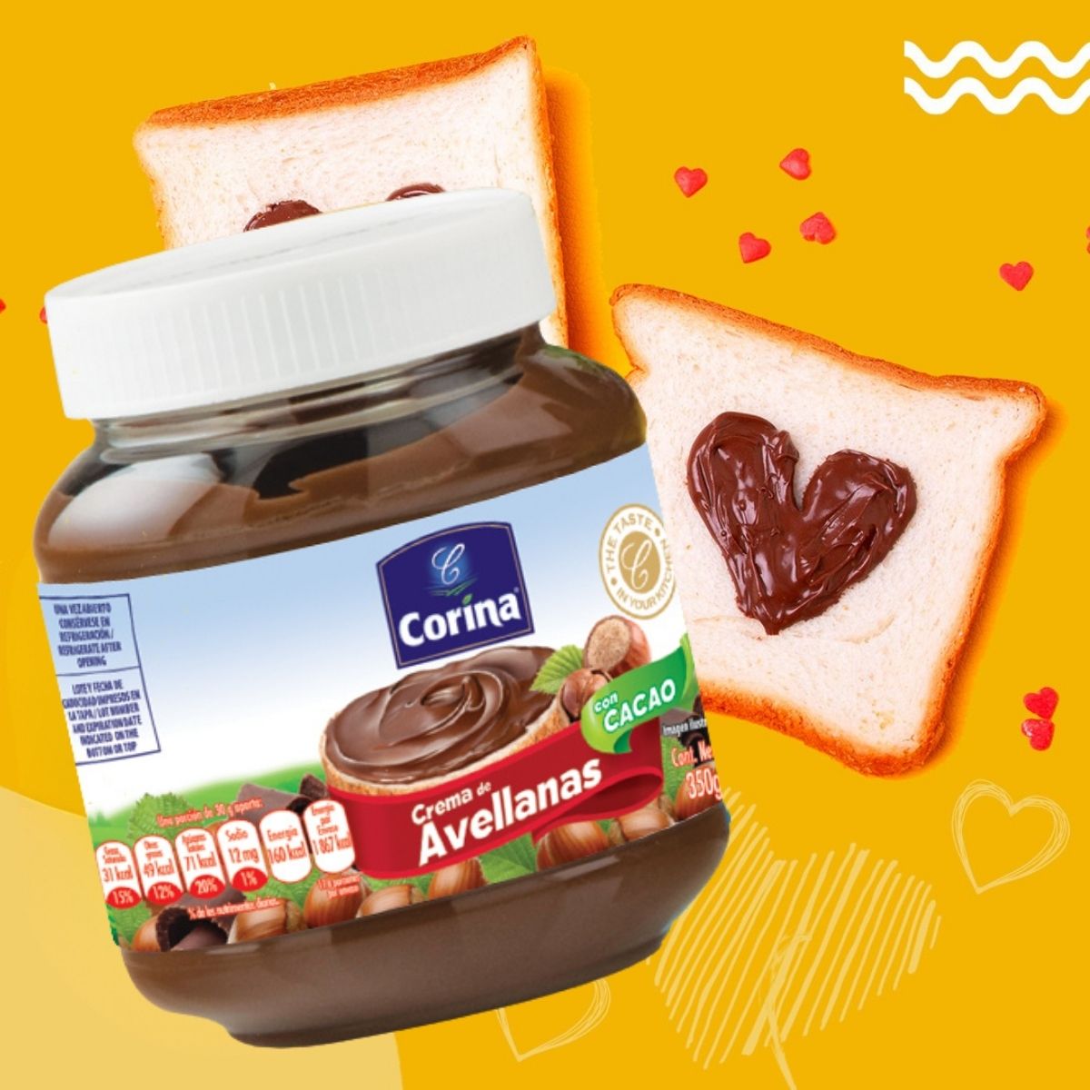 CREMA DE AVELLANAS CORINA 350 GRS