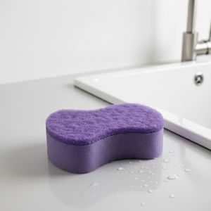 ESPONJA TRIPLE CAPA MORADA, 1 PIEZA.