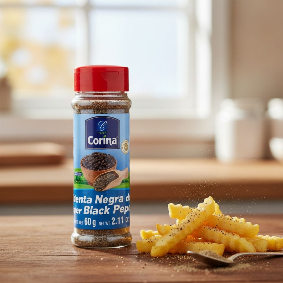 PIMIENTA NEGRA MOLIDA CORINA 60 GRS.