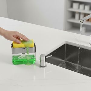 DISPENSADOR DE JABÓN LIQUIDO LAVA TRASTES COCINA