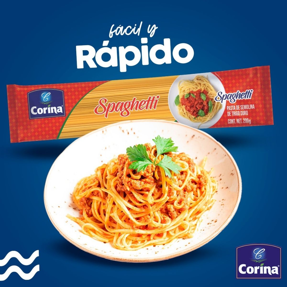 SOPA PASTA SPAGHETTI CORINA 200 GRS