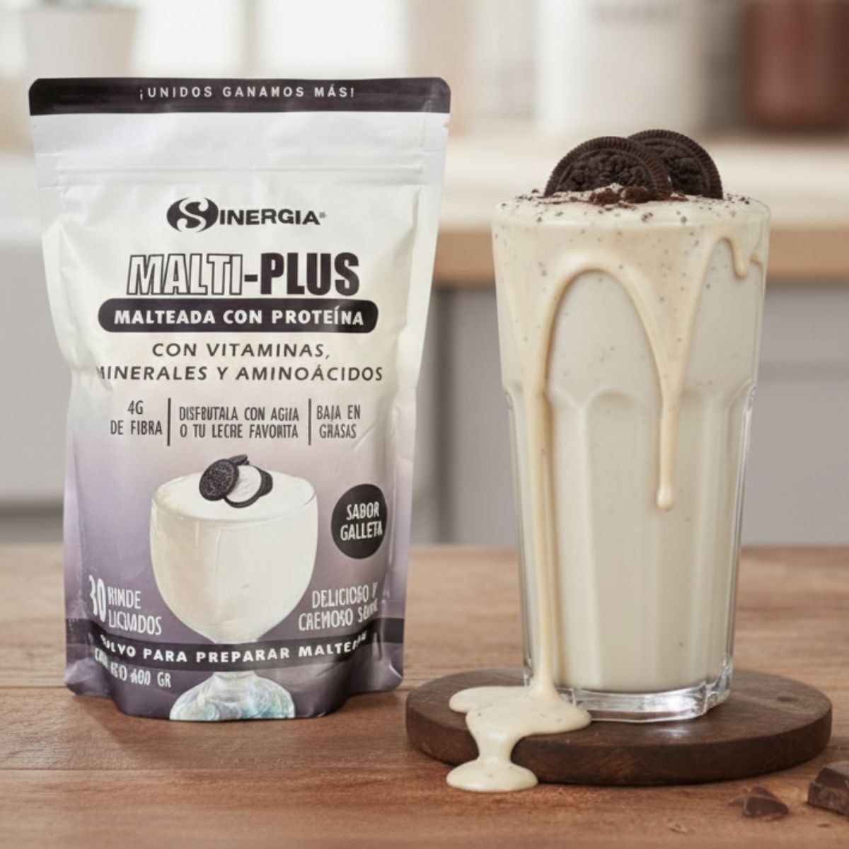 MALTI-PLUS MALTEADA CON PROTEÍNA 600 g, SABOR: GALLETA