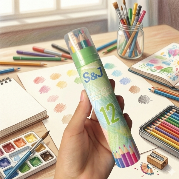 COLORES MARCA S&J SIN MADERA COLORES PRIMARIOS 12 PZS