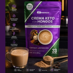 CREMA KETO CON HONGOS Y MCT SINERGIA 250 G