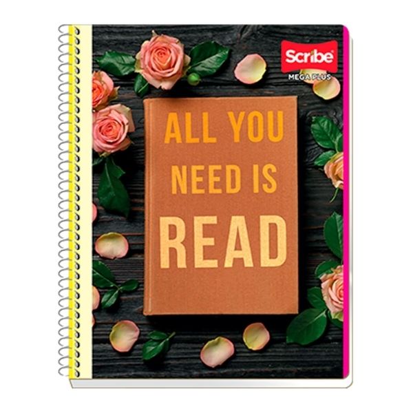 Cuaderno Profesional Scribe Mega Plus Cuadro chico Varios Modelos 1 pza 100 hojas
