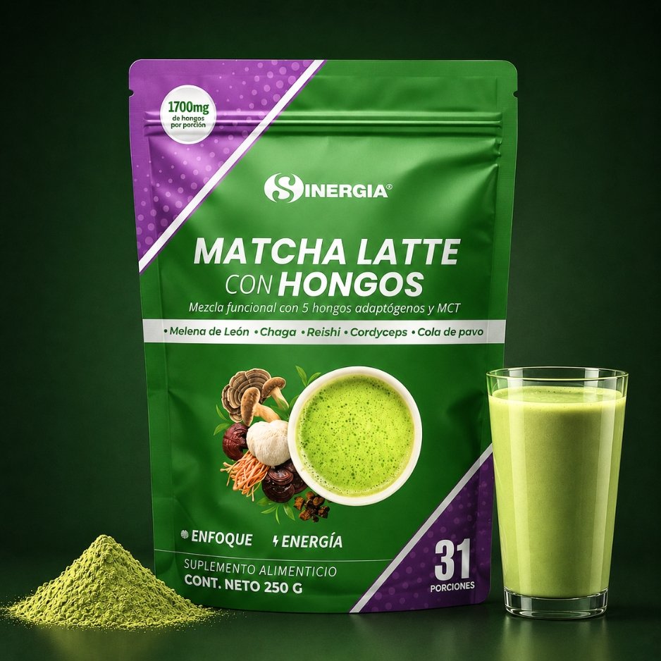 MATCHA LATTE CON HONGOS Y MCT SINERGIA 250 G