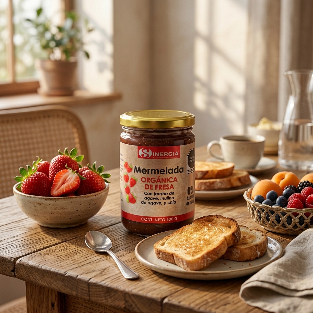 MERMELADA ORGÁNICA DE FRESA, 600 GRS.